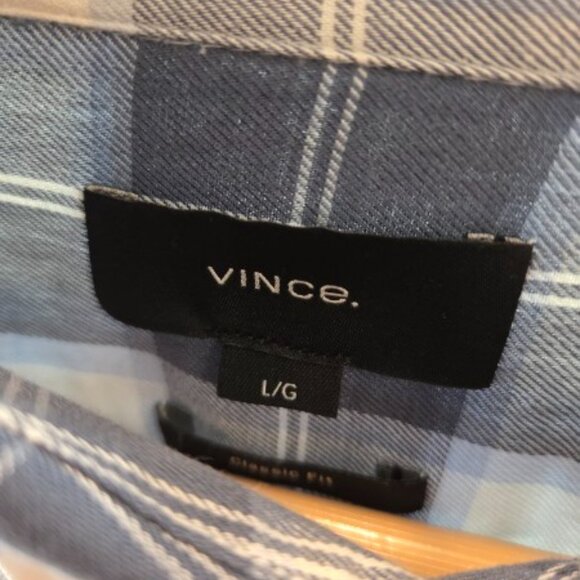 Vince Blue Casual Button Down Shirt, Mens's L (Regular Fit) - Picture 2 of 4